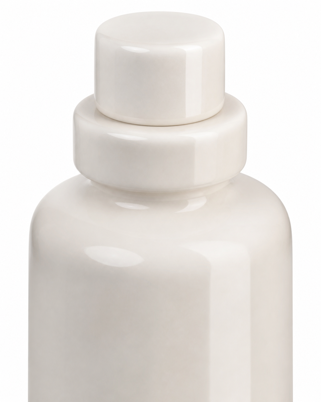 Close-up of a product being photographed on a clean white backdrop